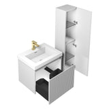 Blossom Positano 24" 1-Drawer Light Gray Wall-Mounted Single Vanity Base