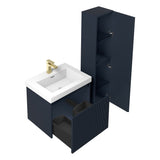Blossom Positano 24" 1-Drawer Night Blue Wall-Mounted Single Vanity Base