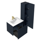 Blossom Positano 24" 1-Drawer Night Blue Wall-Mounted Single Vanity Base