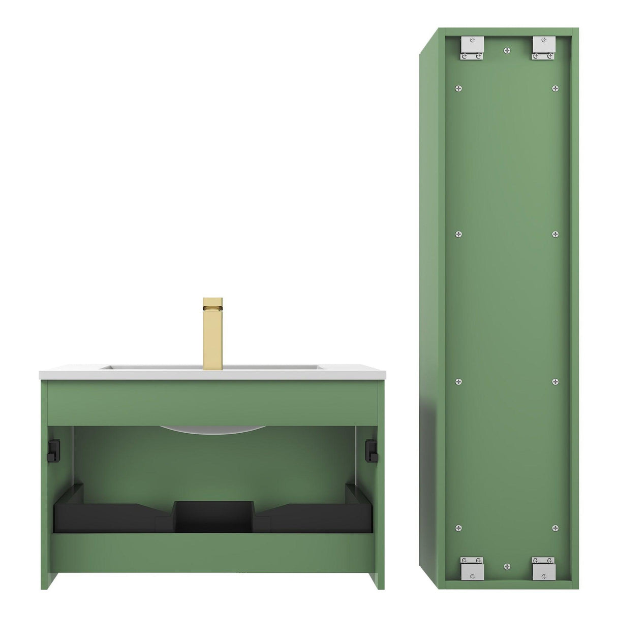 Blossom Positano 30" 1-Drawer Aventurine Green Wall-Mounted Single Vanity Base