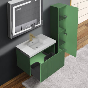 Blossom Positano 30" 1-Drawer Aventurine Green Wall-Mounted Single Vanity Base