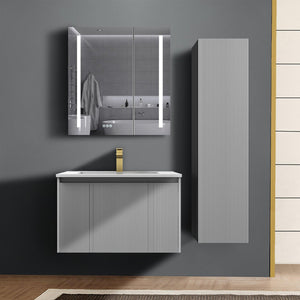 Blossom Positano 30" 1-Drawer Light Gray Wall-Mounted Single Vanity Base