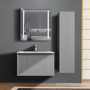 Blossom Positano 30" 1-Drawer Light Gray Wall-Mounted Single Vanity Base