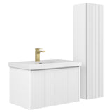 Blossom Positano 30" 1-Drawer Matte White Wall-Mounted Single Vanity Base