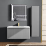 Blossom Positano 36" 1-Drawer Light Gray Wall-Mounted Single Vanity Base