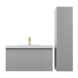 Blossom Positano 36" 1-Drawer Light Gray Wall-Mounted Single Vanity Base