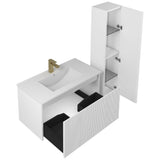 Blossom Positano 36" 1-Drawer Matte White Wall-Mounted Single Vanity Base