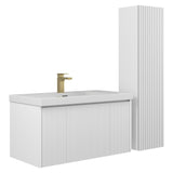 Blossom Positano 36" 1-Drawer Matte White Wall-Mounted Single Vanity Base