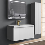 Blossom Positano 36" 1-Drawer Matte White Wall-Mounted Single Vanity Base