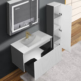 Blossom Positano 36" 1-Drawer Matte White Wall-Mounted Single Vanity Base