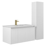 Blossom Positano 36" 1-Drawer Matte White Wall-Mounted Single Vanity Base