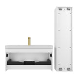 Blossom Positano 36" 1-Drawer Matte White Wall-Mounted Single Vanity Base