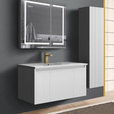 Blossom Positano 36" 1-Drawer Matte White Wall-Mounted Single Vanity Base