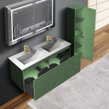 Blossom Positano 48" 1-Drawer Aventurine Green Wall-Mounted Double Vanity Base