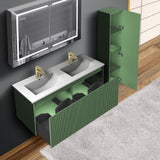 Blossom Positano 48" 1-Drawer Aventurine Green Wall-Mounted Double Vanity Base