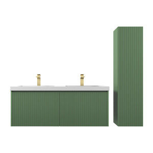Blossom Positano 48" 1-Drawer Aventurine Green Wall-Mounted Double Vanity Base