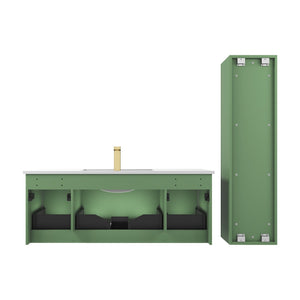 Blossom Positano 48" 1-Drawer Aventurine Green Wall-Mounted Single Vanity Base