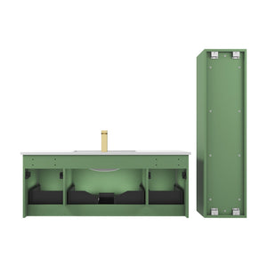 Blossom Positano 48" 1-Drawer Aventurine Green Wall-Mounted Single Vanity Base
