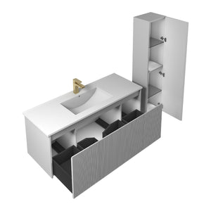 Blossom Positano 48" 1-Drawer Light Gray Wall-Mounted Single Vanity Base