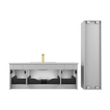 Blossom Positano 48" 1-Drawer Light Gray Wall-Mounted Single Vanity Base