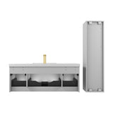 Blossom Positano 48" 1-Drawer Light Gray Wall-Mounted Single Vanity Base