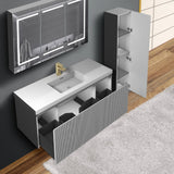 Blossom Positano 48" 1-Drawer Light Gray Wall-Mounted Single Vanity Base