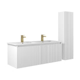 Blossom Positano 48" 1-Drawer Matte White Wall-Mounted Double Vanity Base
