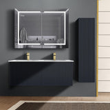 Blossom Positano 48" 1-Drawer Night Blue Wall-Mounted Double Vanity Base