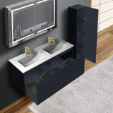 Blossom Positano 48" 1-Drawer Night Blue Wall-Mounted Double Vanity Base