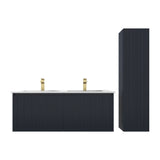 Blossom Positano 48" 1-Drawer Night Blue Wall-Mounted Double Vanity Base