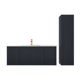 Blossom Positano 48" 1-Drawer Night Blue Wall-Mounted Single Vanity Base