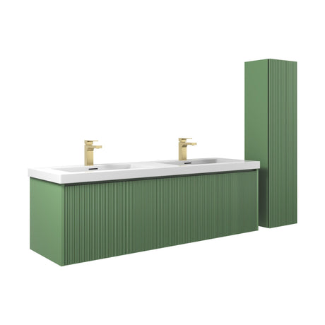 Blossom Positano 60" 1-Drawer Aventurine Green Wall-Mounted Double Vanity Base