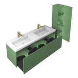 Blossom Positano 60" 1-Drawer Aventurine Green Wall-Mounted Double Vanity Base