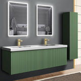 Blossom Positano 60" 1-Drawer Aventurine Green Wall-Mounted Double Vanity Base