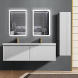 Blossom Positano 60" 1-Drawer Matte White Wall-Mounted Double Vanity Base