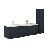 Blossom Positano 60" 1-Drawer Night Blue Wall-Mounted Double Vanity Base
