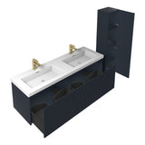Blossom Positano 60" 1-Drawer Night Blue Wall-Mounted Double Vanity Base