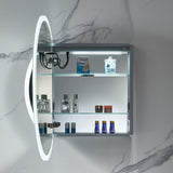 Blossom Regulus 32" x 6" Round LED Medicine Cabinet MCL9 R32 Left