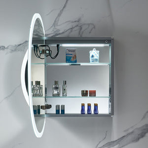 Blossom Regulus 32" x 6" Round LED Medicine Cabinet MCL9 R32 Left