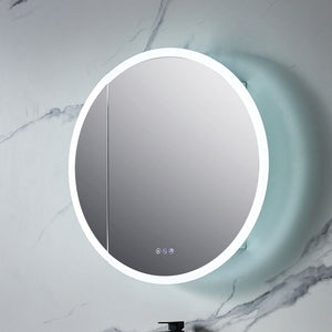 Blossom Regulus 32" x 6" Round LED Medicine Cabinet MCL9 R32 Left