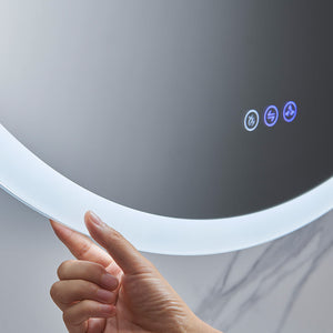 Blossom Regulus 32" x 6" Round LED Medicine Cabinet MCL9 R32 Right