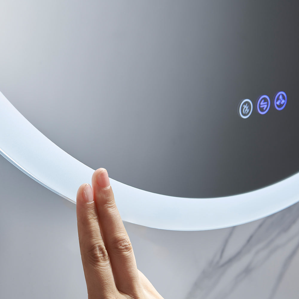 Blossom Regulus 32" x 6" Round LED Medicine Cabinet MCL9 R32 Right