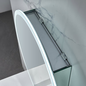 Blossom Regulus 32" x 6" Round LED Medicine Cabinet MCL9 R32 Right