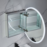 Blossom Regulus 32" x 6" Round LED Medicine Cabinet MCL9 R32 Right