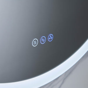 Blossom Regulus 32" x 6" Round LED Medicine Cabinet MCL9 R32 Right