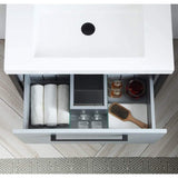Blossom Riga 30" 1-Drawer Metal Gray Freestanding Vanity Set With Acrylic Drop-In Single Sink
