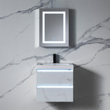 Blossom Rigel 20" x 26" Rectangular Inside LED Light on Door Medicine Cabinet Left