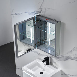 Blossom Rigel 20" x 26" Rectangular Inside LED Light on Door Medicine Cabinet Left