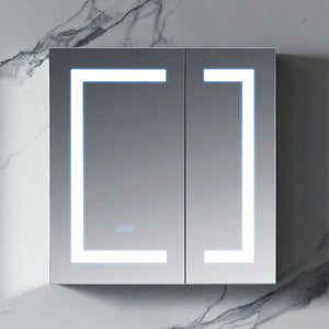 Blossom Rigel 25" x 26" Rectangular Inside LED Light on Door Medicine Cabinet