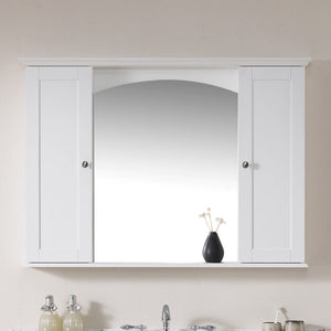 Blossom Rome 36" Matte White Wall-Mounted Rectangle Mirror Medicine Cabinet